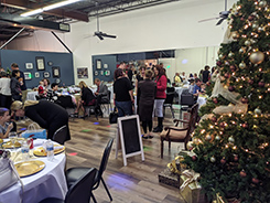 People mingling in the Croatian club during the Croatian party